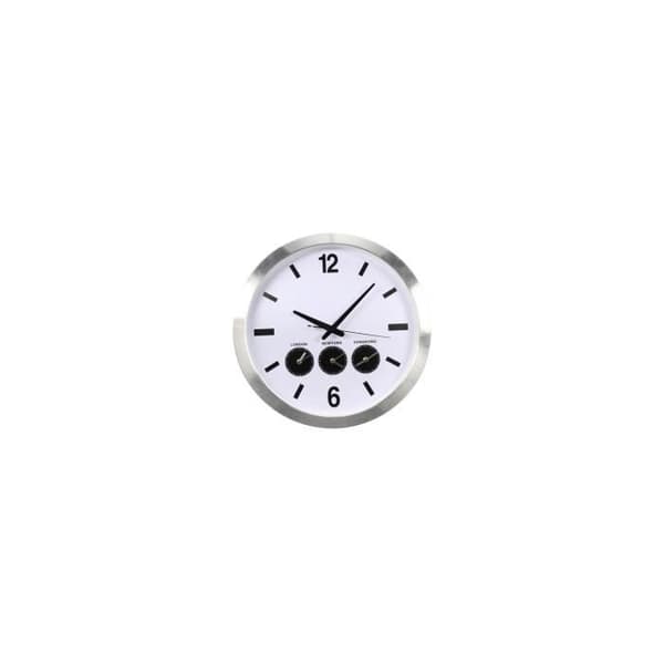 Aluminiumväggklocka med 3 tidszoner - 45,5 cm