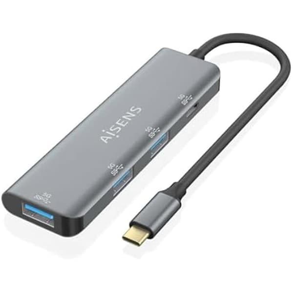 USB-hub - AISENS - A109-0762 - Kompakt - Grå - 1 enhet