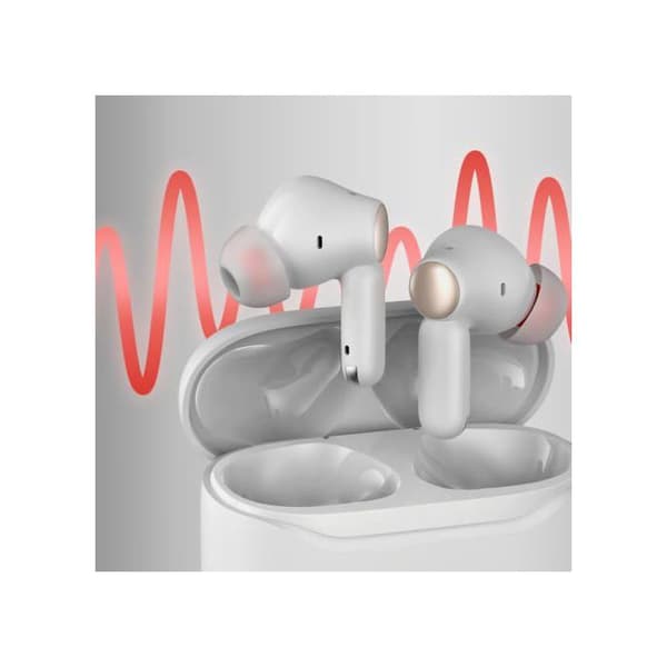 Ether 3 Pro Bluetooth-hörlurar med ENC 35h batteritid Vit - Plast - True Wireless - Touchkontroll - In-ear
