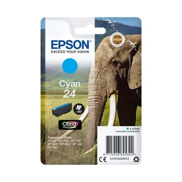 Epson Elephant 24 Cyan bläckpatron