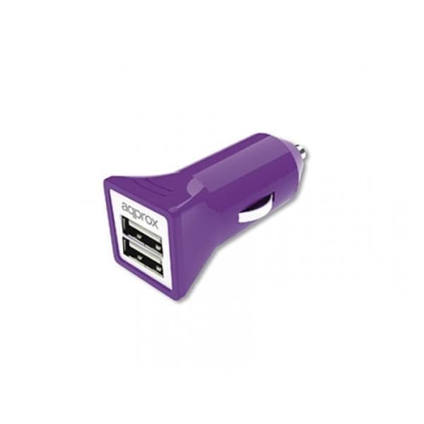 DUBBEL USB CIGARR LIGHTER ADAPTER 3.1A LILA AP