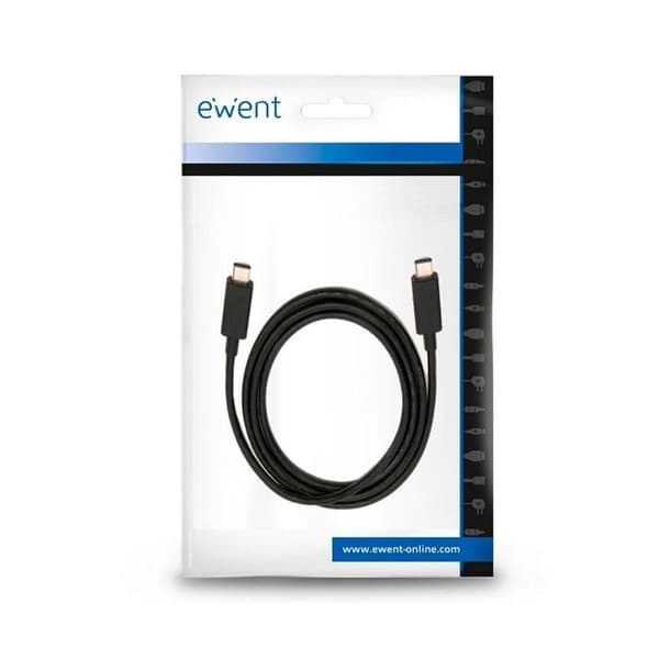 USB-C-kabel - Ewent - EC1045 - 60W - 10Gbps - 1M - Svart