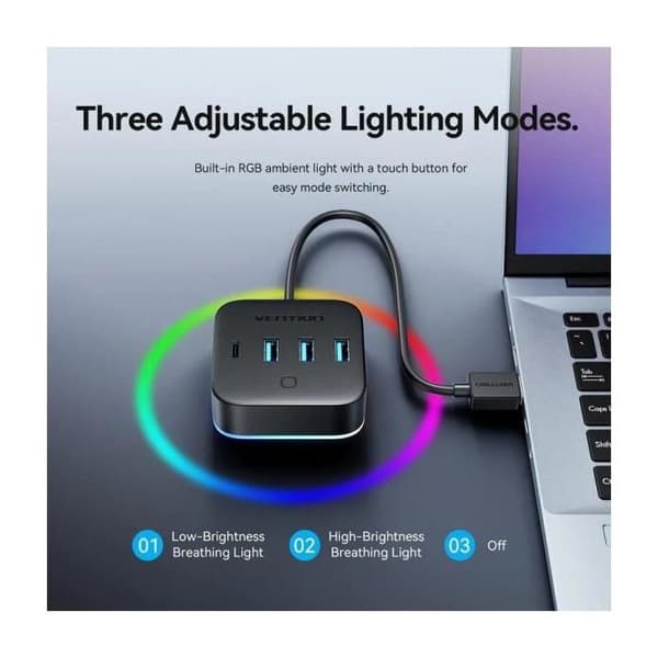 USB-hubb 3.0 Vention CHZBC- 3xUSB- 1xUSB Typ-C- 1xUSB Typ-C PD