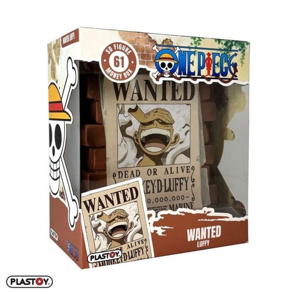 Spargris | One Piece | Wanted-affisch Luffy