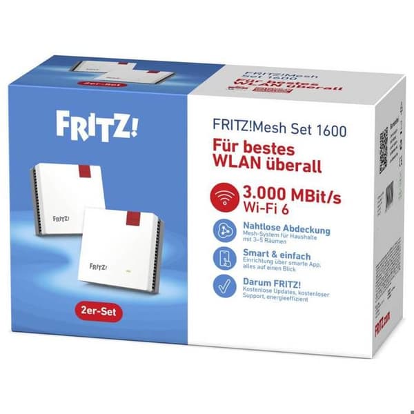 Fritz! Kit multiroom WiFi 6 FRITZ!Mesh Set 1600 2-pack 20003112