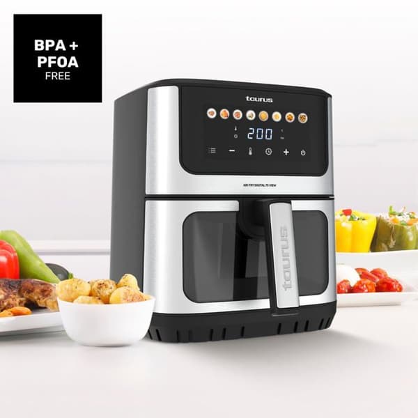 Digital luftfritös - TAURUS - Air Fry Digital 7S View - 1600W - 6,5L - 8 program - Touchscreen