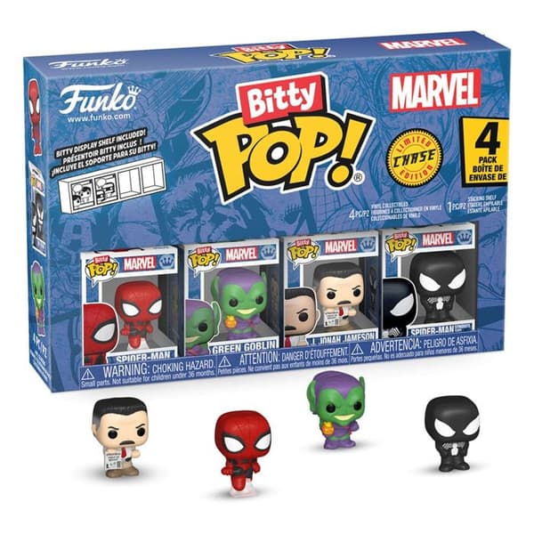 Funko - Marvel - Pack med 4 figuriner Bitty POP! Spider-Man Serie 1 2 cm