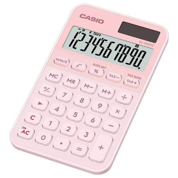 Casio fickräknare ljusrosa
