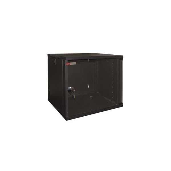 WP Väggmonterad Rack 6U 19" Svart - Server Skåp Väggmontering 50 kg
