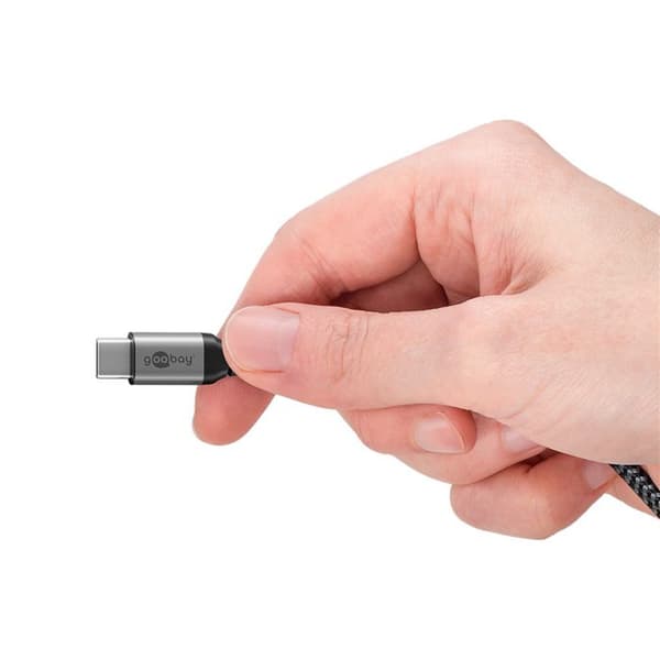 CONECTICPLUS USB Type C-kabel dubbelt 60W Power Delivery nylonflätad - 1,50 m