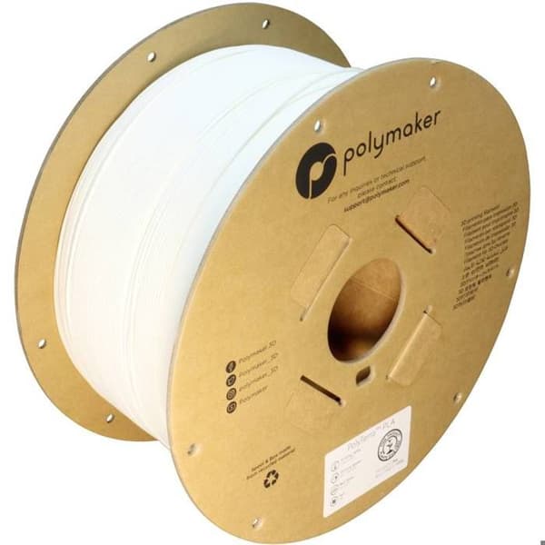 Polymaker PolyTerra PLA - Bomull Vit - 1,75 mm - 3 kg