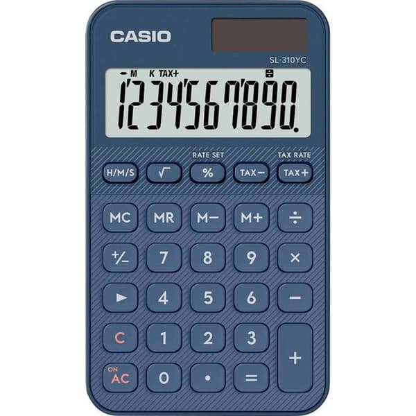 Kalkylator - CASIO - marin - Blå - fickformat - 70 x 8.6 x 120 mm