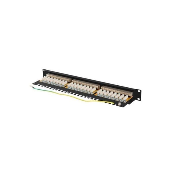 Patchpanel LANBERG PPSA-1024-B 24 portar 1U CAT.6A FTP Svart