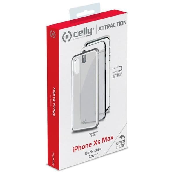 Celly-Attraction Skyddsfodral IP XS Max Silver