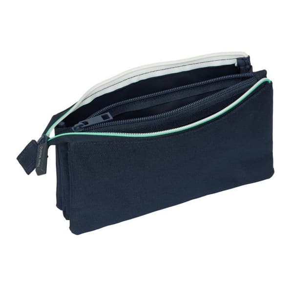 Skolväskor barn - safta - 22x3x12 cm - Mörk marinblå - Hållbar polyester - 3 fack