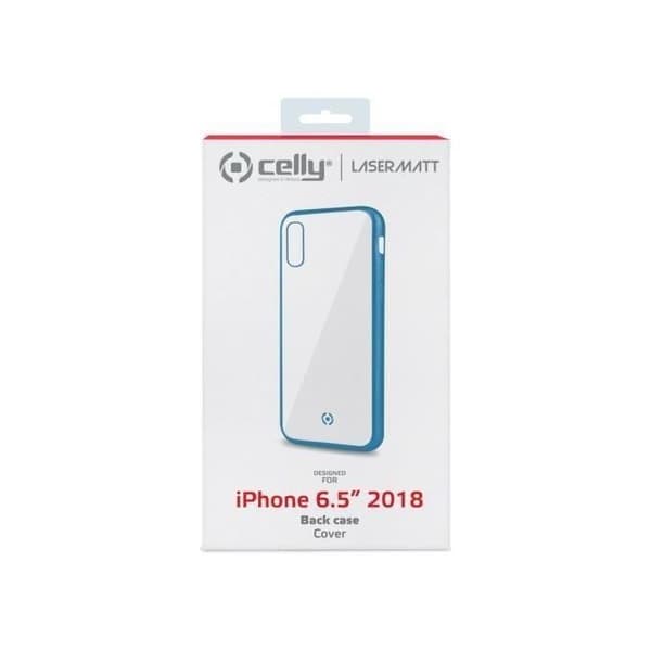 Celly-LaserMat iPhone XS Max Ljusblå