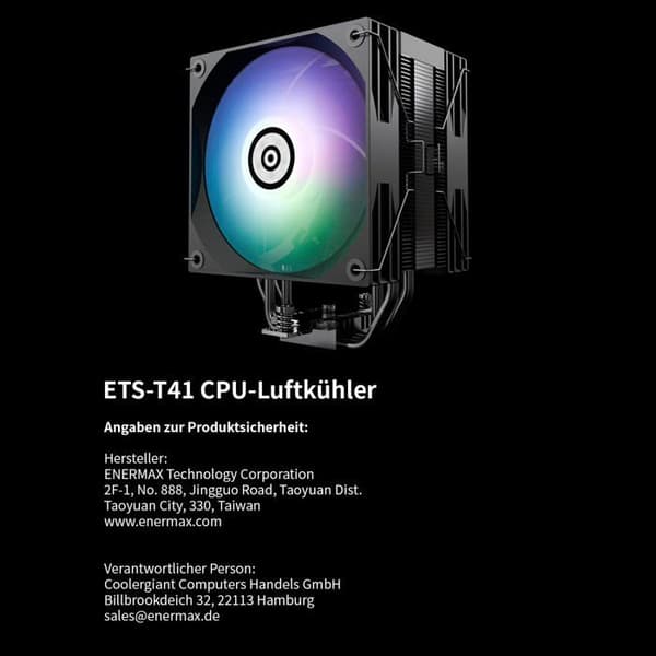 Processor kylare - Enermax - ETS-T41D - Digital display - 2 PWM-fläktar - TDP 220W+