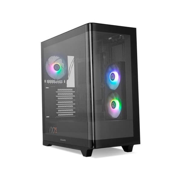 PC-låda NOX Hummer ETHER Semitorre Gaming Kurvad ATX USB-C Svart