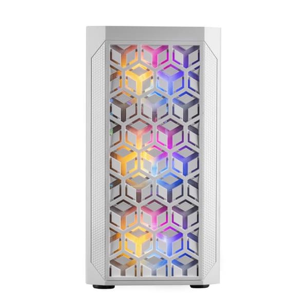 Speldatorlåda - Mars Gaming - MCMESH Vit - Micro ATX - Total Mesh Design - 3x FRGB Fläktar