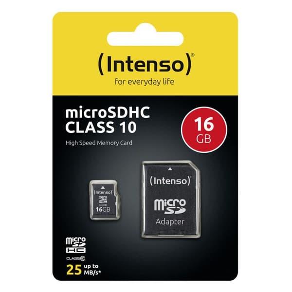 Intenso High Performance 16 GB Class 10 microSDHC-kort med SD-adapter