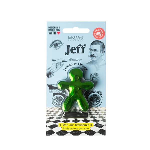 MR & MRS DOFT PROFUMATORE PER AUTO JEFF CROMATO VERDE LIMONE & ARANCIO