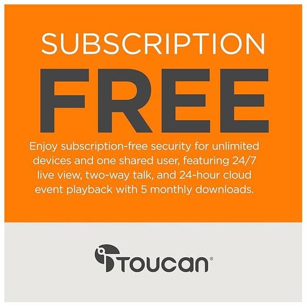 Inomhus säkerhetskamera justerbar Toucan Seek