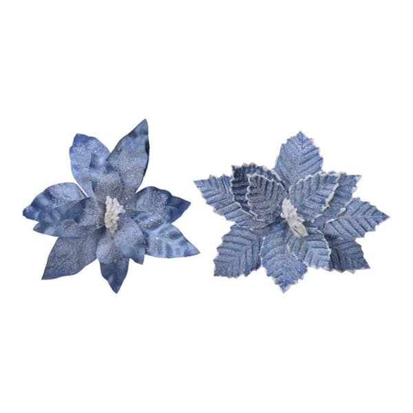Fleur - EDM - Påsk - Blå polyester - Glansigt effekt - Ø34x6cm