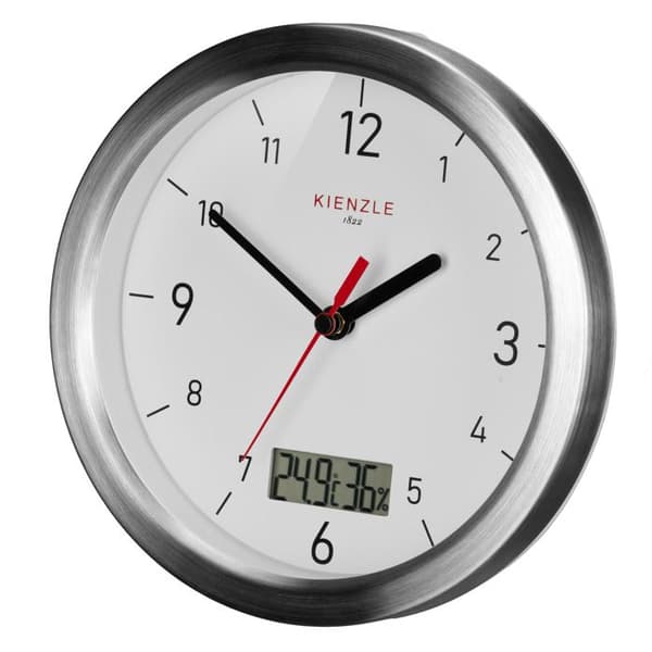 Badrumsklocka - KIENZLE - DCF - Digital visning - Termometer-hygrometer - Vattentät