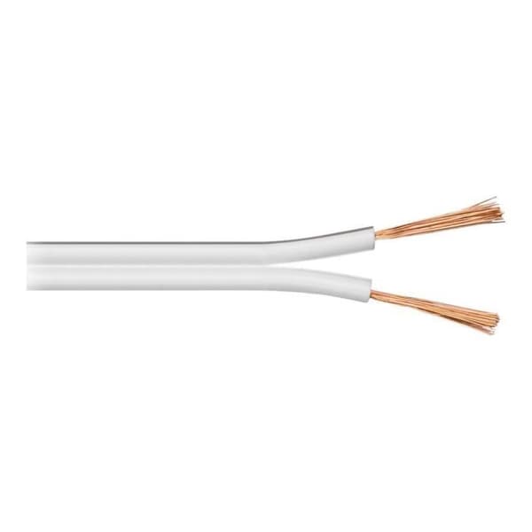Högtalarkabel i bulk - goobay - 10 m - Vit
