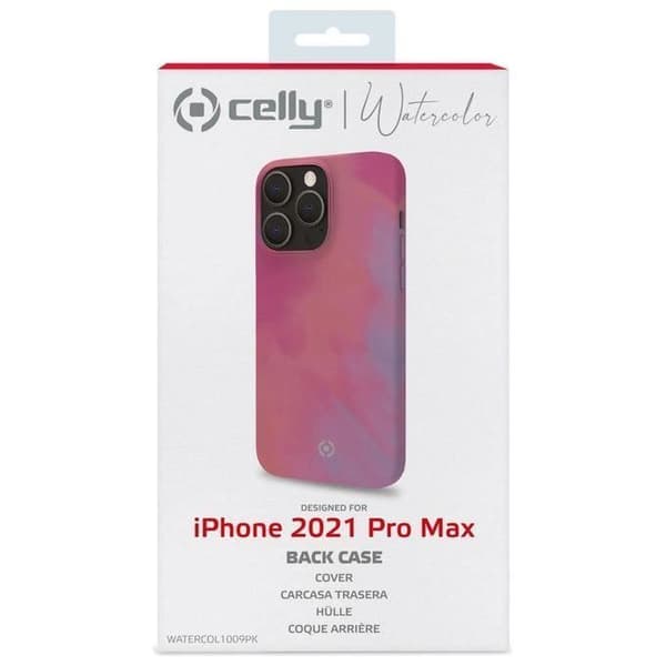 Celly Cover iPhone 13 Pro Max Akvarell Ros