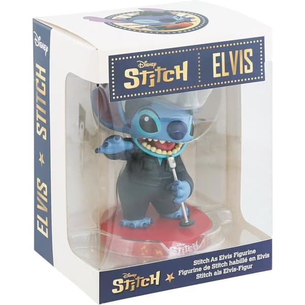 Figur figur Stitch Elvis i svart läder