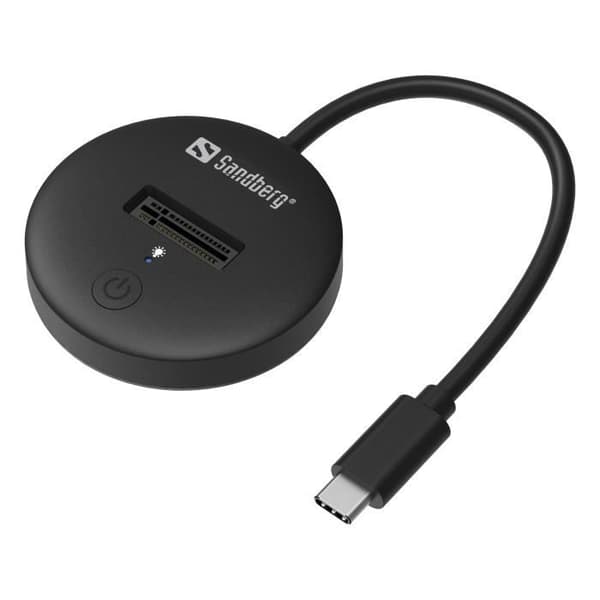 Dock USB 3.2 - SANDBERG - M.2+NVME SSD - Svart - Datatransfer - USB 3.2