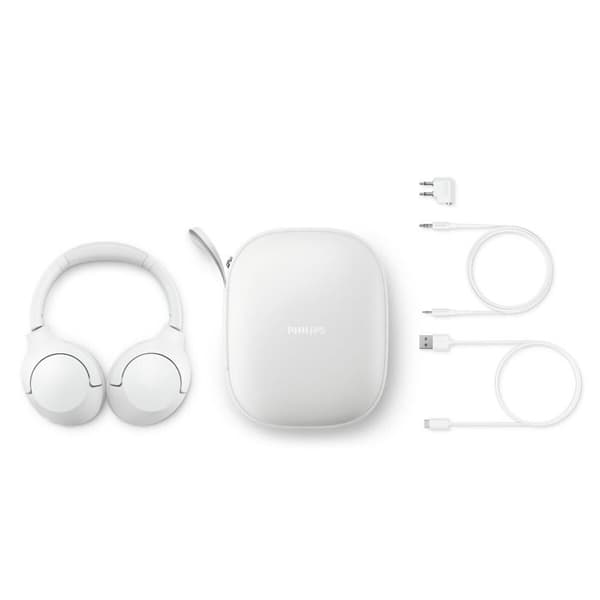 Trådlösa hörlurar - Philips - TAH8506WT - Bluetooth - Brusreducering - Vit