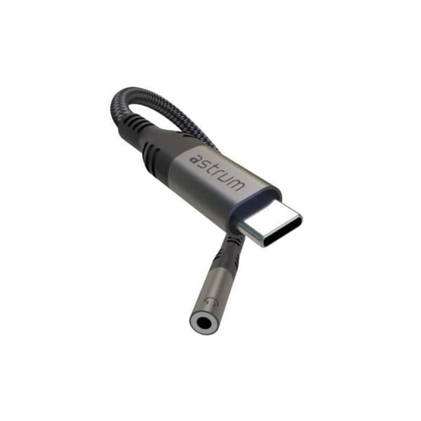 USB-C till AUX-adapter Astrum Vmac50 grå - 10 cm