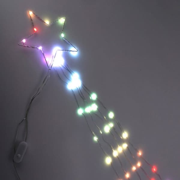 Ljusande stjärnfall 85 LED multicolor med fjärrkontroll