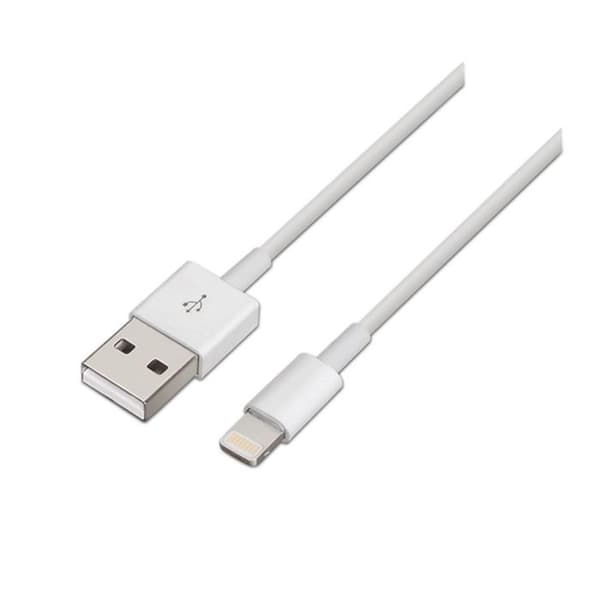 USB-kabel - AISENS - Lightning 2.0 - 1 Meter - Vit - Datatransfer