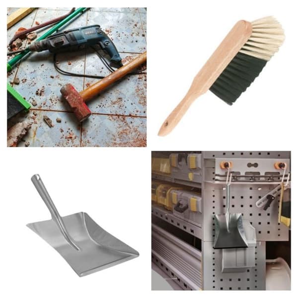 Metallskopa med borste