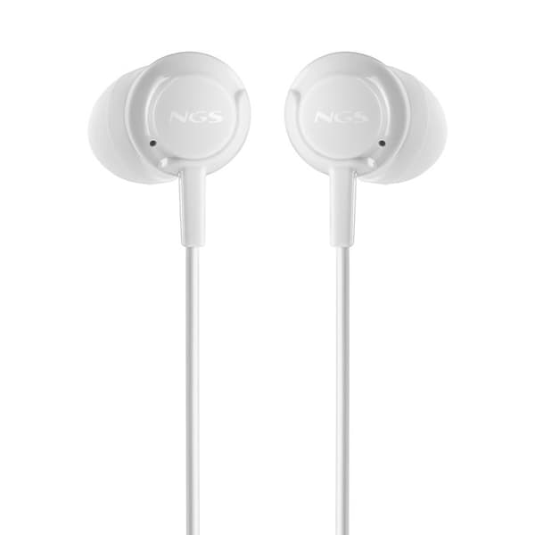 In-ear hörlurar - NGS - CROSS DRIFT VIT - Mikrofon - Volymkontroll - Röstassistent
