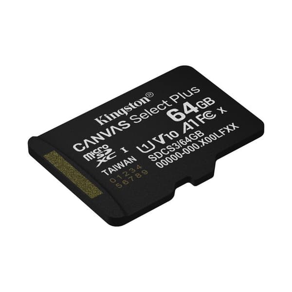 Kingston Technology microSDXC 64GB Canvas Select Plus 100MB/s A1 med SD-adapter