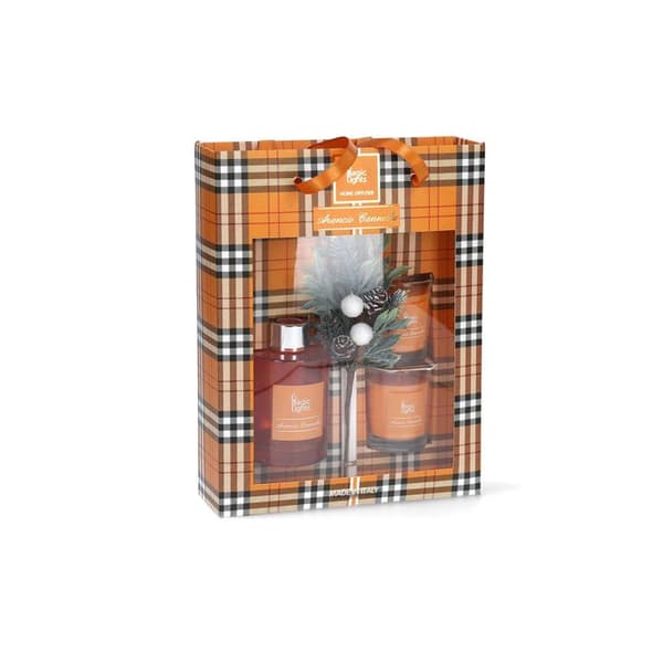 Mikado-diffusor + 2 Magic Lights ljus Orange-kanel - Magic Lights