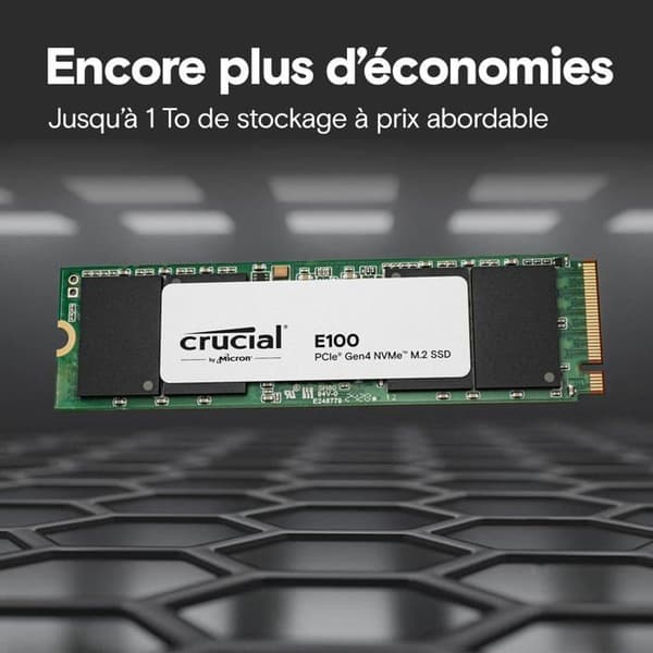 CRUCIAL - E100 - Intern SSD - 480 Go - M.2 2280