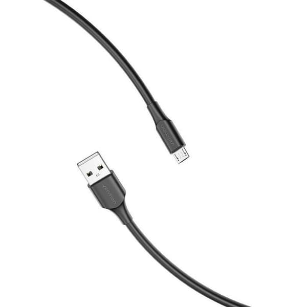 USB-kabel 2.0 - VENTION - CTIBH - Micro USB - 2A - 2m - Svart