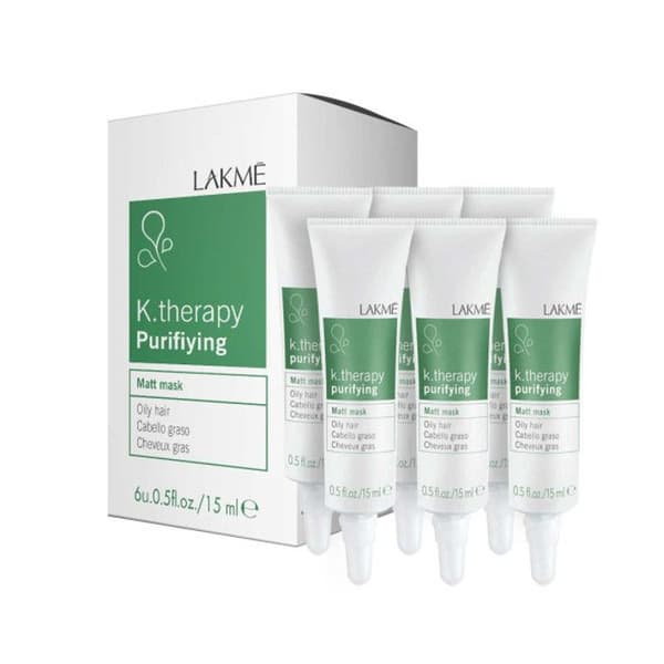 Hårmask - LAKME - K.Therapy Purifying Matt Mask - 90ml - Kontrollerar överflödig talg - Matt finish