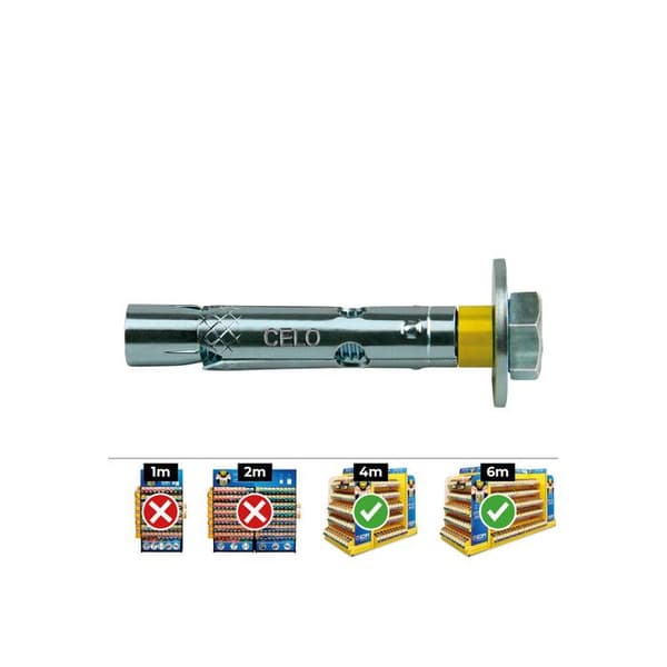 Vis Dnbolt Dt10-l (m10x80) Zink Platt. Box 100 Uni. Celo