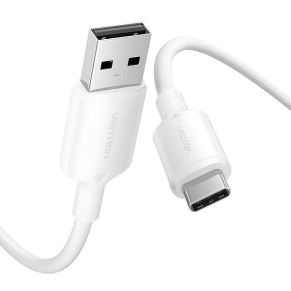 USB 2.0 A till USB-C - VENTION - CTQWH - 3A - 2 m - Vit