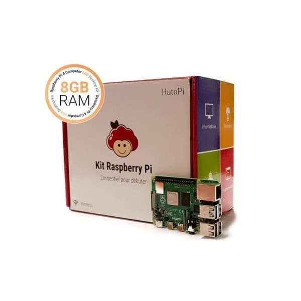 Officiell startkit Raspberry Pi 4 8GB - RASPBERRY PI - HDMI, USB, Ethernet - DDR4 SDRAM - Serial ATA-600