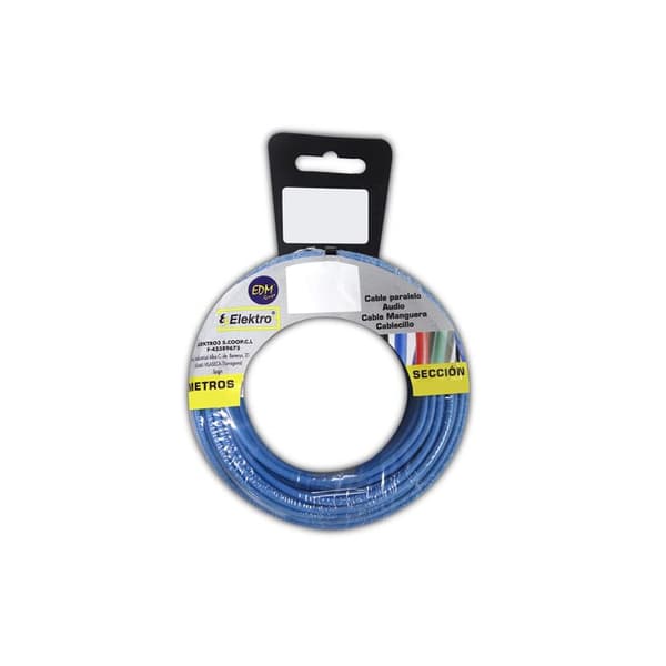 Elastisk eltråd 6mm Blå Halogenfri 25m