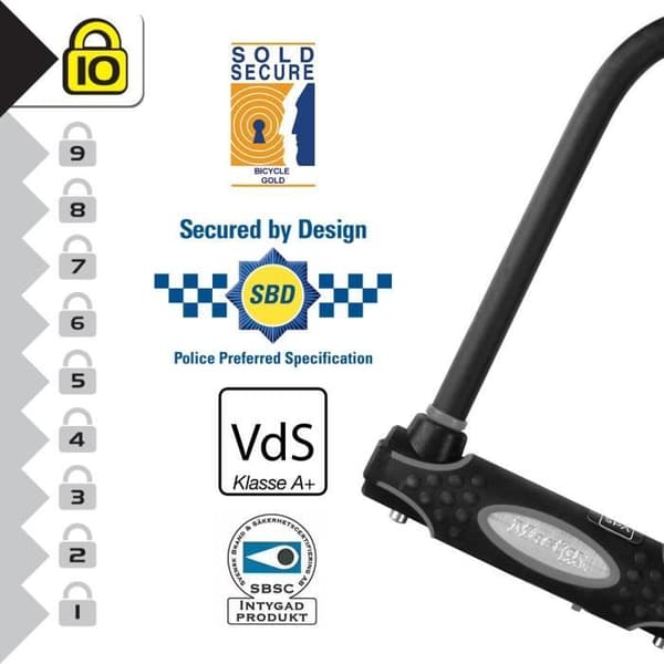 Master Lock U-format hänglås med 11 cm stålbygel 8195EURDPRO