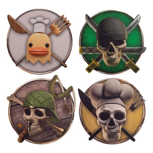 Cinereplicas - One Piece - Pack 4 coasters Karaktärer 2