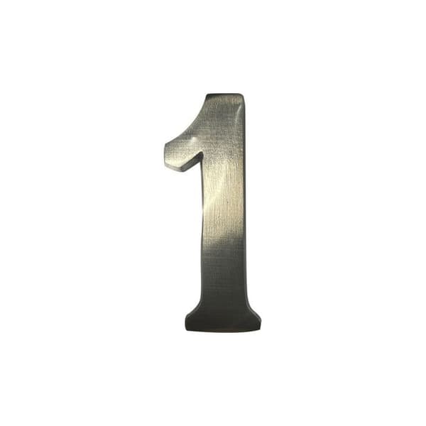 Hus nummer 1 Matt Nickel 10cm Osynlig Fixering